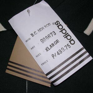 90s 00s DEAD STOCK アディダス adidas 鹿の子 ポロシャツ XL ダークグリーン vintage old 新品の画像10