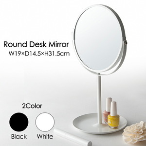 化粧鏡 スタンドミラー 卓上 ミラー 拡大鏡 両面 化粧ミラー メイク道具 鏡 角度調節 ホワイト NAG-3027WH