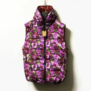 #COMME CA MEN × LIBERTY｜コムサメン リバティコラボ花柄フード付きダウンベスト 未使用品 sizeL(S～M程度)