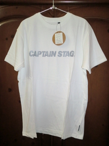 新品タグ付き CAPTAIN STAG キャプテンスタッグ 半袖 ロゴTシャツ サイズLL 白 メンズ