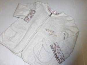 110! Mezzo Piano! race attaching Logo embroidery Zip cardigan *