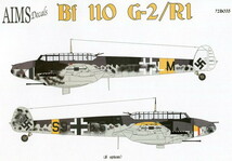 1/72 AIMSデカール　メッサーシュミット Bf 110 G-2/R1_画像1