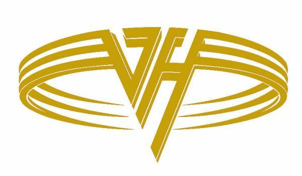 Van Halen ロゴステッカー ビニール製 マットゴールド #USTICKER-EVHNWLO-GDM