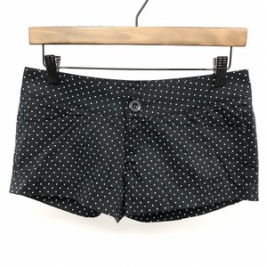 EGOIST Egoist M lady's woman somewhat thin shorts short pants dot pattern polka dot little stretch Zip fly cotton × polyurethane black 