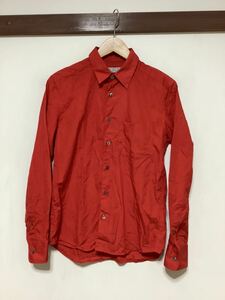 O 917 Beams Beams Plain Long -Sleaved Shirt Srite S Red Medium Pit, сделанная в Японии