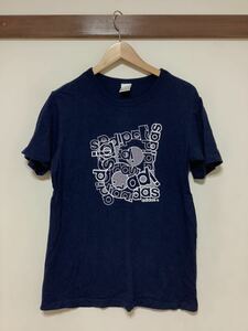 お946 adidas neo アディダスネオ プリントTシャツ 半袖Tシャツ M ネイビー