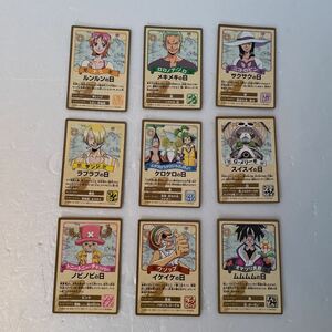 ONE PIECE　ワンピース　★ 　ルフィのマジックハンド　キャラタッチ占い　2005年　カード９枚　★　（中古品）