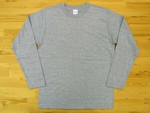 Printstar 00102-CVL 5.6oz ヘビーウェイト長袖Tシャツ 3XLサイズ 杢グレー 1枚 無地 ロンT 新品 クロネコゆうパケット350円発送可 灰