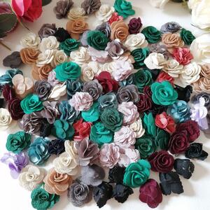 フラワーモチーフマスク ハンドメイド ワッペン 手芸 材料 手作り 花モチーフ マスク お人形 インナー デコパーツ ワンポイント 布マスク