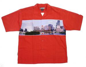 JOHNNY BLAZE ジョニーブレイズ City Chicago シカゴ 半袖 シャツ (レッド) (XL) [並行輸入品]