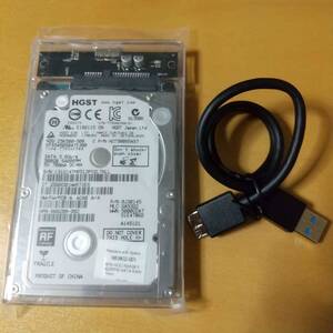 プレステ系・旧nasne用に調整済★ケース新品★高速USB3.0対応500GBポータブル型外付HDD②★追加調整・匿名配送対応