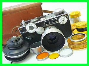 旧家蔵出 レトロ カメラ セット ARGUS C3 アーガス WESTON FILM KODAK Portra Lens シャッター可 レンズ フィルター 付属品多数 ケース_91