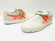 美品!! asics skatebording GEL-FLEXKEE PRO cream/sunrise red アシックス スケート ゲルフレックスキー プロ スエード us 7.5 / 25.5_画像2