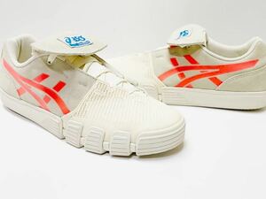 美品!! asics skatebording GEL-FLEXKEE PRO cream/sunrise red アシックス スケート ゲルフレックスキー プロ スエード us 7.5 / 25.5