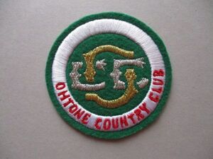 大利根カントリークラブOHTONE COUNTRY CLUB刺繍ワッペン/茨木レトロOCCアップリケGOLFビンテージGCパッチ昭和エンブレム紋章ゴルフ V127