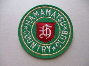 浜松カントリークラブHAMAMATSU COUNTRY CLUB横振り刺繍ワッペン/HCCアップリケGOLFビンテージGCパッチ昭和レトロ紋章ゴルフA V129