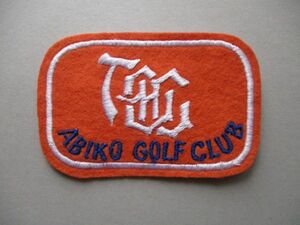 我孫子ゴルフ倶楽部ABIKO GOLF CLUB刺繍ワッペン千葉/CCアップリケGOLFビンテージAGCパッチ昭和レトロ紋章ゴルフ V134