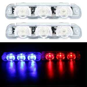 US Police specification **LED** strobo flasher red & blue 
