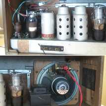 タイヘイ真空管ラジオ（日本硝子工業）、6R-15型（1950年代）、マジックアイ付き、希少、作動品_画像8