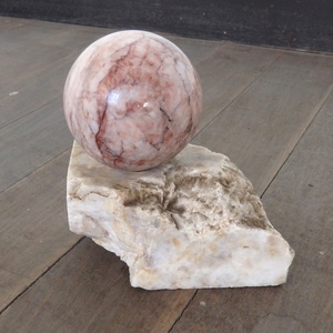  old marble sphere pedestal attaching 