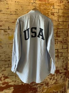 90s RALPH LAUREN SPORT OXFORD B.D.SHIRT USA ラルフローレンスポーツ オックスフォードシャツ BDシャツ ボタンダウンシャツ 80s 送料無料