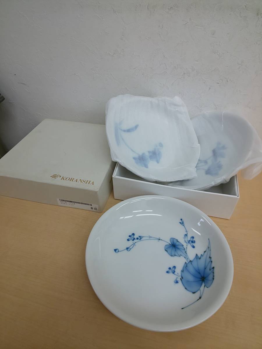 特集 香蘭社パスタ&カレー用バラ図柄楕円形皿３枚組 食器