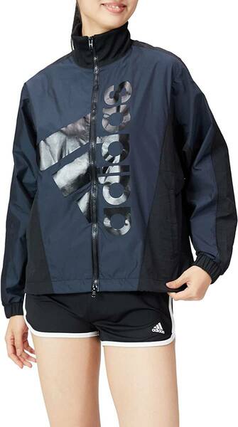 新品♪ adidas≪アディダス≫♪スポーツウェア ビックロゴ/ジャージトップ/バッジ オブ スポーツジャケット♪サイズL♪カラー：ブラック♪