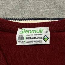 Glenmuir 100%LAMBS WOOL Vネックセーター 検索:古着 ゴルフ レトロ Made in Scotland_画像5