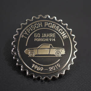 ☆ PORSCHE 914 50周年記念 ピンバッジ W30mm ocitys ワーゲン・ポルシェ タイプ4 VWビートルの画像2