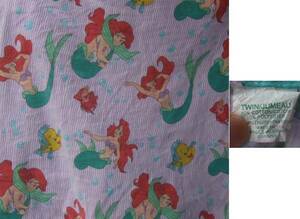  Canada производства Disney Little Mermaid Ariel волна рисунок Flat модель Vintage спальное место простыня / большой размер ткань ворсистый переделка ткань 