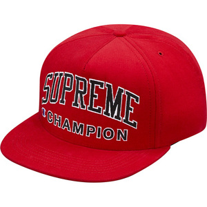 即決 supreme champion 5 panel cap red
