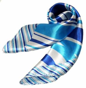 かわいいシルク調スカーフ　中判 60cm正方形スカーフリボン　事務服 企業制服スカーフ 人気柄スカーフ (NO.10000648）