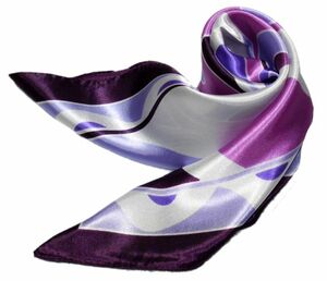 かわいいシルク調スカーフ　中判 60cm正方形スカーフリボン　事務服 企業制服スカーフ 人気柄スカーフ (NO.10000703）