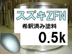 ◆ スズキZFN　塗料　オーシャンライトブルーM　SX4　希釈済