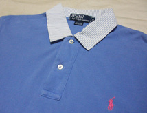 M【ラルフローレン/ポロシャツ】Ralph Lauren 珍品 切り替え コットン POLO ポロ 古着_画像1