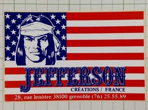 フランスのステッカー：ジェファーソン ビンテージ 雑貨 車 +Gb