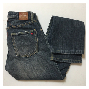 KATO` Kato прекрасный USED обработка Denim джинсы w26 управление A784