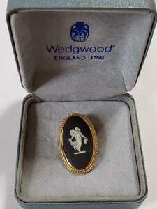 1759年イギリス・ウェッジウッド未使用、 WEDGWOOD ヴィンテージ ジャスパー カメオブローチ ケース付き 整理品 
