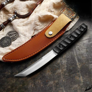 【日本刀のようなブレード】 シースナイフ ステンレススチール フルタング G10 アウトドア用包丁 狩猟ナイフ キャンプ アウトドア