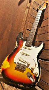 【Aged&Relic Custom/Stratocaster/Aged 3tone Sunburst/ストラト/エレキギター/エイジド・レリック加工/一点物】