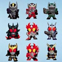 ◎バンダイ ガシャポン 仮面ライダーくっつくんです２ 全９種セット 新品・未開封 初版4凹 龍騎 ナイト ゾルダ ギルス G3-X_画像2