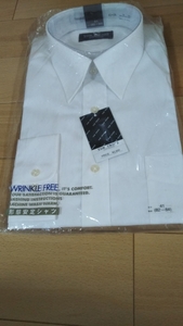 即決　新品　ＴＯＭ　ＣＲＯＳＳ　白　シャツ　元2900円　新品未使用品　形態安定シャツ　白色　えり41　ゆき82-84　紳士用　定形外可能　