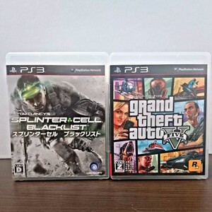 <PS3 ソフトセット> グランド・セフト・オートV (取説有) gta5 +スプリンターセル ブラックリスト(取説無)