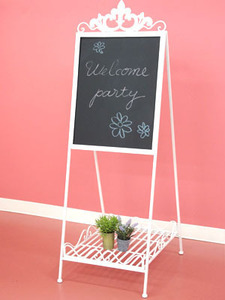 Today's menu board : white [YF-15232-WH] white board Cafe signboard Cafe board welcome board guide board stand 