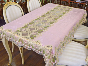  free shipping high class race specification 130x180cm pink race tablecloth race stylish rectangle 4 person for Family floral print multi [MK-1123]