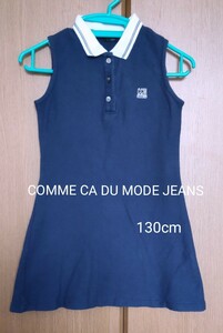 COMME CA DU MODE JEANS 130cm ノースリーブワンピース ネイビー