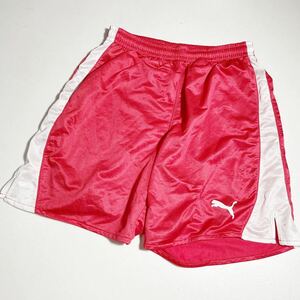 プーマ puma 赤 レッド サッカー トレーニング用 ハーフパンツ プラクティスパンツ ゲームパンツ Lサイズ