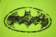 【M】DCコミックス バットマン ロゴプリント キャラクター Tシャツ メンズM 蛍光色 アメコミ 古着 BATMAN BA3334_画像4