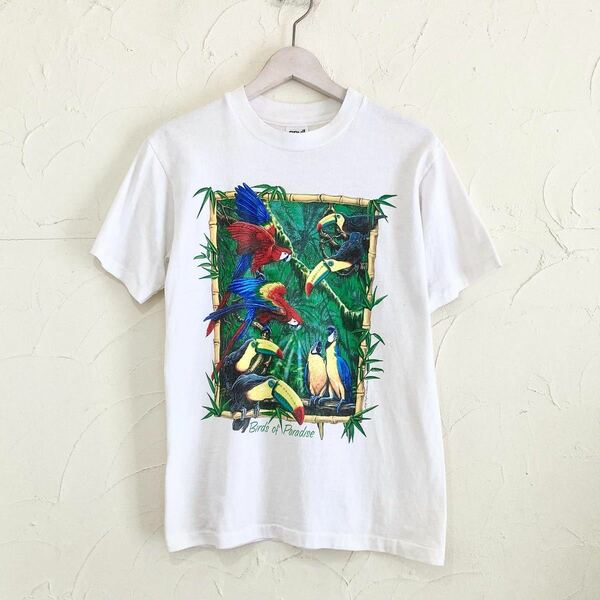 アメリカ製 ビンテージ Birds of Paradise トロピカル Tシャツ anvil