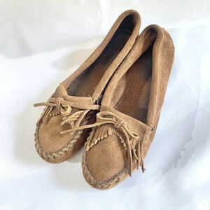 Minnetonka ミネトンカ ブラウン モカシンシューズ ローファー 25cm